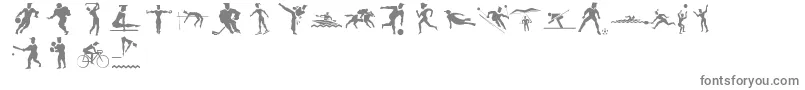 フォントlpsports1 – 白い背景に灰色の文字