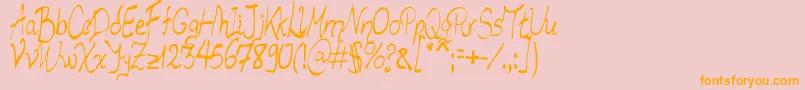 Lsmimrdr Font – Orange Fonts on Pink Background