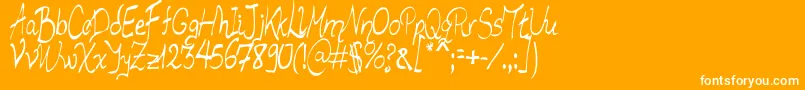 Lsmimrdr Font – White Fonts on Orange Background