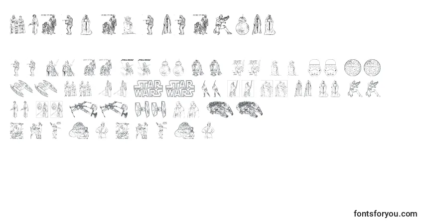Schriftart Lucas characters – Alphabet, Zahlen, spezielle Symbole