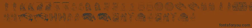fuente Lucas characters – Fuentes Negras Sobre Fondo Marrón
