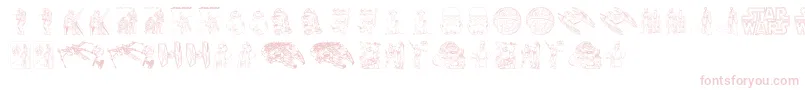 Lucas characters Font – Pink Fonts on White Background