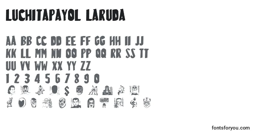 A fonte LuchitaPayol LaRuda – alfabeto, números, caracteres especiais