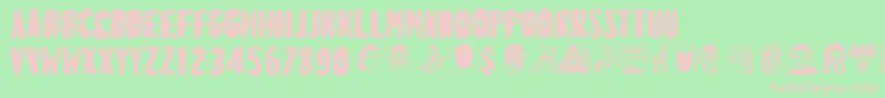 LuchitaPayol LaRuda Font – Pink Fonts on Green Background