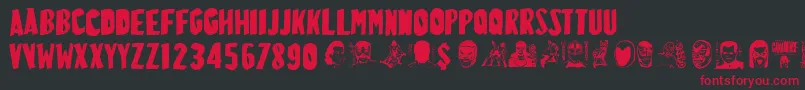LuchitaPayol LaRuda Font – Red Fonts on Black Background