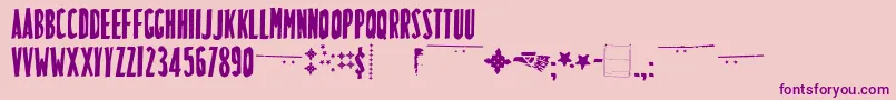 LuchitaPayol Tecnica-Schriftart – Violette Schriften auf rosa Hintergrund