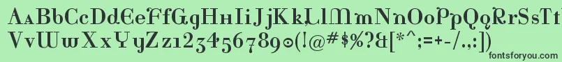 KatrinaNormal Font – Black Fonts on Green Background