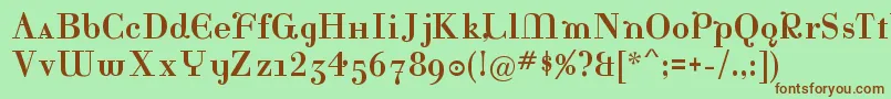 KatrinaNormal Font – Brown Fonts on Green Background