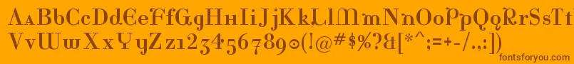 KatrinaNormal Font – Brown Fonts on Orange Background
