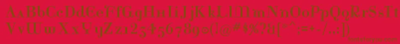 KatrinaNormal Font – Brown Fonts on Red Background