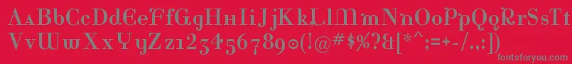 KatrinaNormal Font – Gray Fonts on Red Background