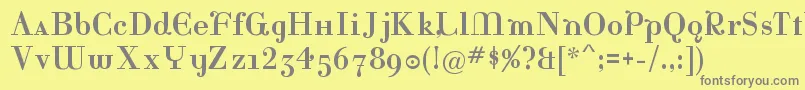 KatrinaNormal Font – Gray Fonts on Yellow Background