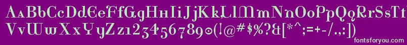 KatrinaNormal Font – Green Fonts on Purple Background