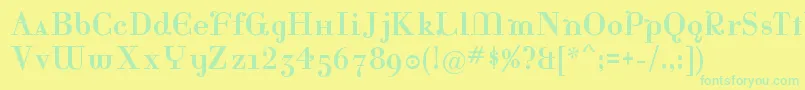 KatrinaNormal Font – Green Fonts on Yellow Background