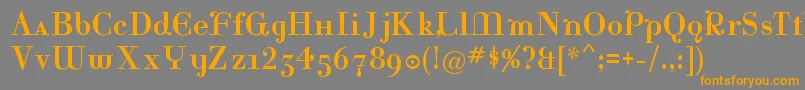 KatrinaNormal Font – Orange Fonts on Gray Background