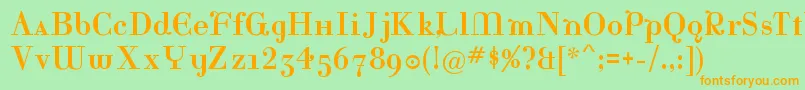 KatrinaNormal Font – Orange Fonts on Green Background