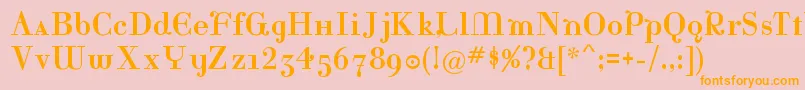 KatrinaNormal Font – Orange Fonts on Pink Background