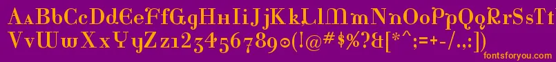 KatrinaNormal Font – Orange Fonts on Purple Background