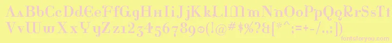 KatrinaNormal Font – Pink Fonts on Yellow Background