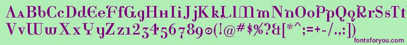 KatrinaNormal Font – Purple Fonts on Green Background