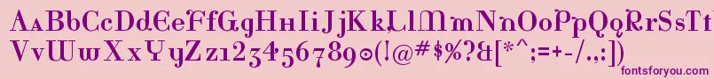 KatrinaNormal Font – Purple Fonts on Pink Background