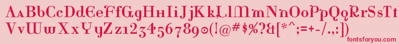 KatrinaNormal Font – Red Fonts on Pink Background