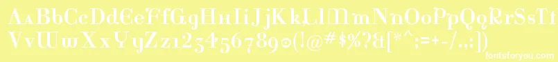 KatrinaNormal Font – White Fonts on Yellow Background