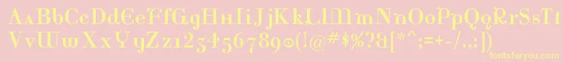 KatrinaNormal Font – Yellow Fonts on Pink Background