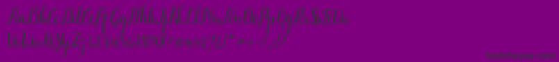 Police Luciana Script – polices noires sur fond violet