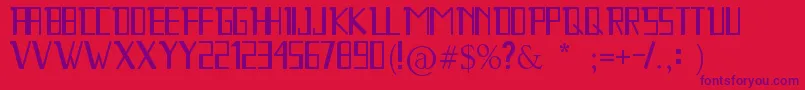 Lucinta Luna Font – Purple Fonts on Red Background