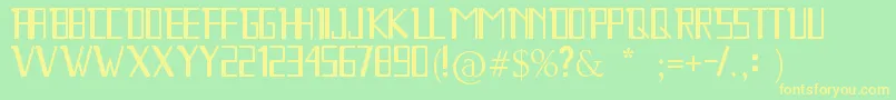 Lucinta Luna Font – Yellow Fonts on Green Background