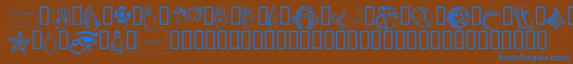 Luckc    Font – Blue Fonts on Brown Background