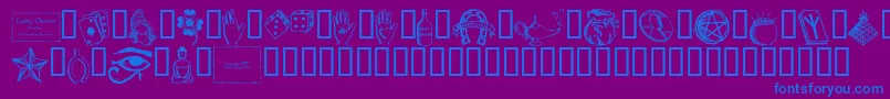 Luckc    Font – Blue Fonts on Purple Background