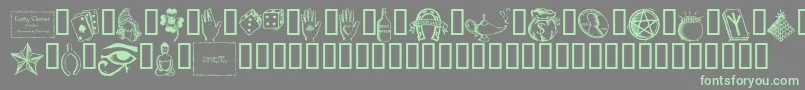 Luckc    Font – Green Fonts on Gray Background