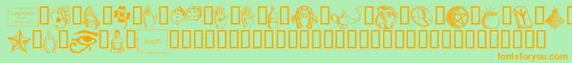Luckc    Font – Orange Fonts on Green Background