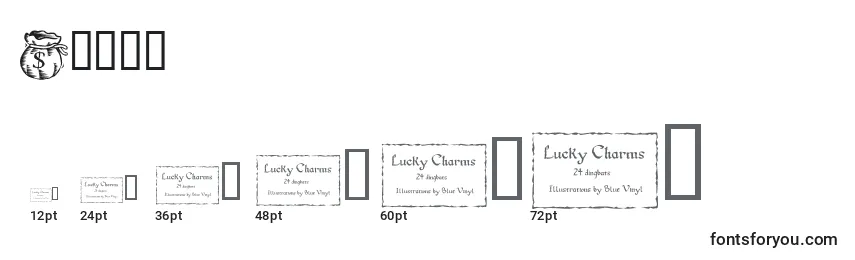 Größen der Schriftart Luckc    (133083)