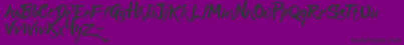 Lucky Dream Demo Font – Black Fonts on Purple Background