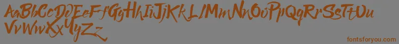 Lucky Dream Demo Font – Brown Fonts on Gray Background