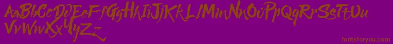 Lucky Dream Demo Font – Brown Fonts on Purple Background