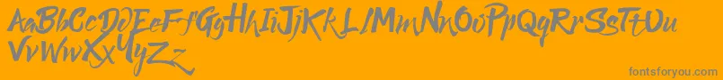 Więcej informacji o czcionce Lucky Dream Demo Czcionka Lucky Dream Demo – szare czcionki na pomarańczowym tle