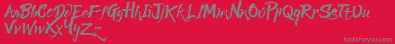 Lucky Dream Demo-Schriftart – Graue Schriften auf rotem Hintergrund