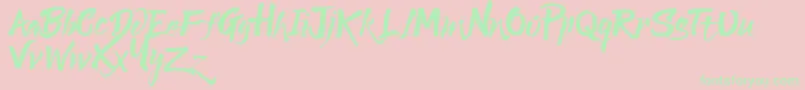 Lucky Dream Demo Font – Green Fonts on Pink Background