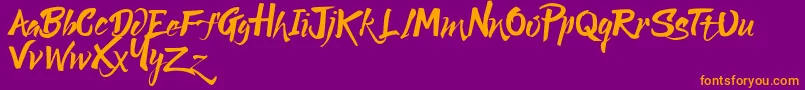 Lucky Dream Demo Font – Orange Fonts on Purple Background