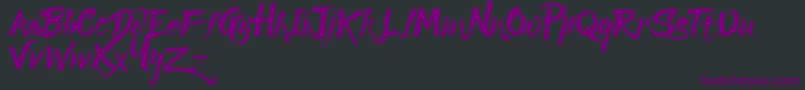 Lucky Dream Demo-Schriftart – Violette Schriften auf schwarzem Hintergrund