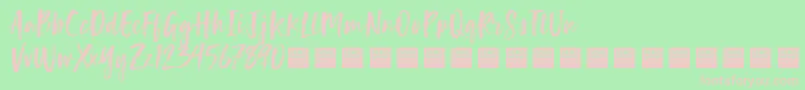 Lucky Turns   Demo Font – Pink Fonts on Green Background
