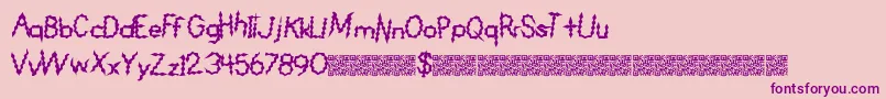 LuckyDiamonds Font – Purple Fonts on Pink Background