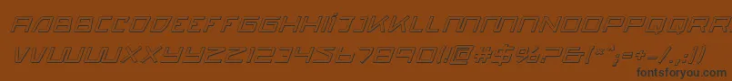 Quasitron3Di Font – Black Fonts on Brown Background