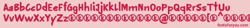 Luckystrikes Font – Red Fonts on Pink Background