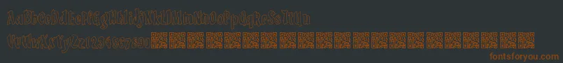 LuckyTricks Font – Brown Fonts on Black Background