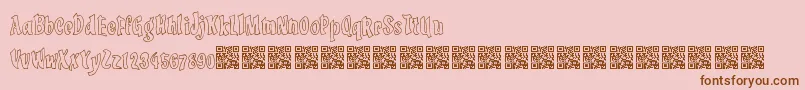 LuckyTricks Font – Brown Fonts on Pink Background